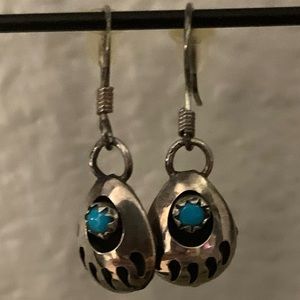 Turquoise Bear Claw Earrings